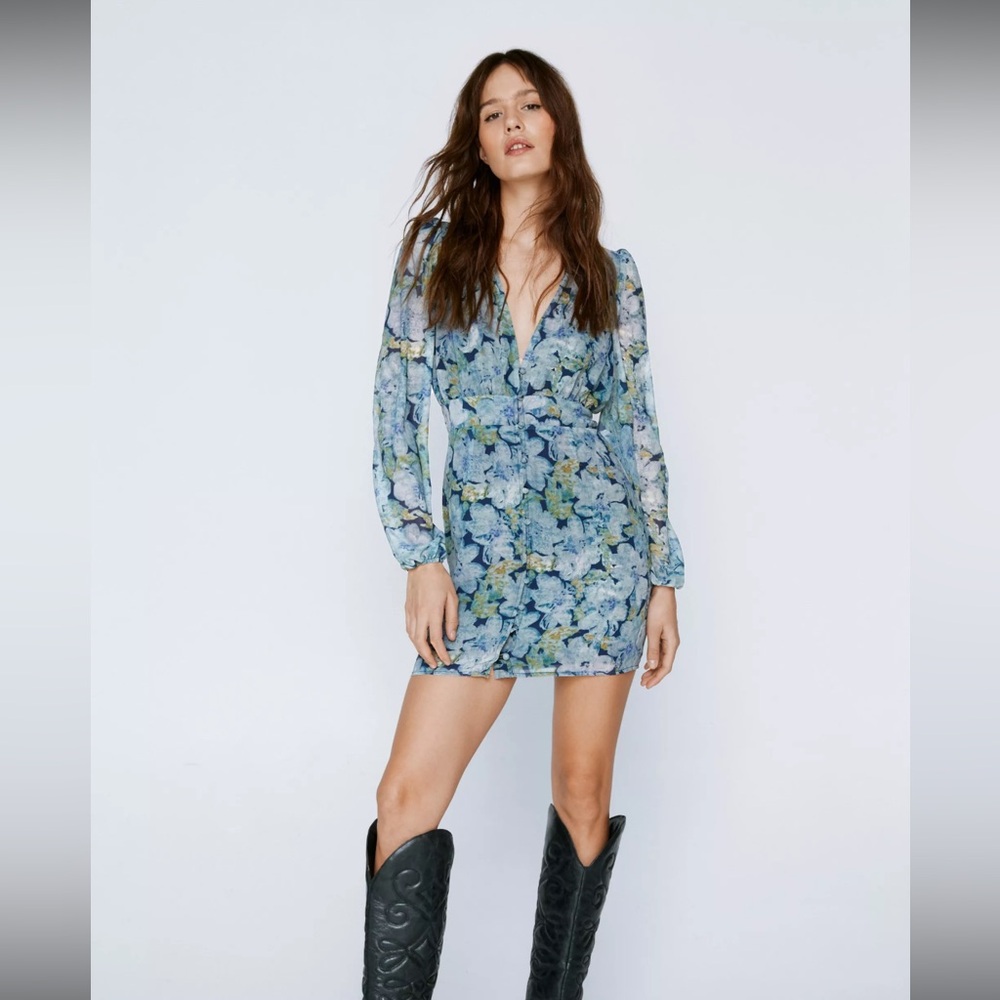Nasty Gal Floral mini dress